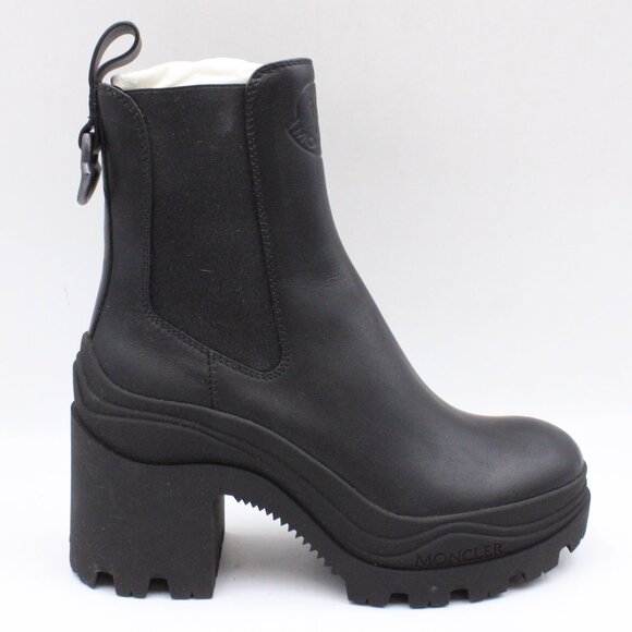 NIDB Moncler Envile Chelsea Ankle Boots with Chunky Heels in Black EU 36 - Picture 8 of 16